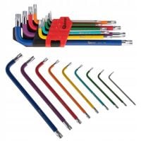 klucz imbusowe torx kolorowe imbusy t10-t50 9el. crv geko