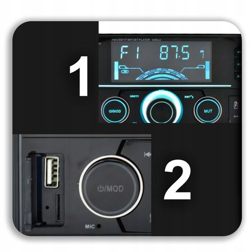 Radio Samochodowe Bluetooth 2-DIN USB SD MP3 RDS LCD AUX Pilot RGB Mikrofon na Arena.pl