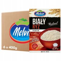 Melvit Premium Ryż biały 400 g (4 torebki) x 6 sztuk