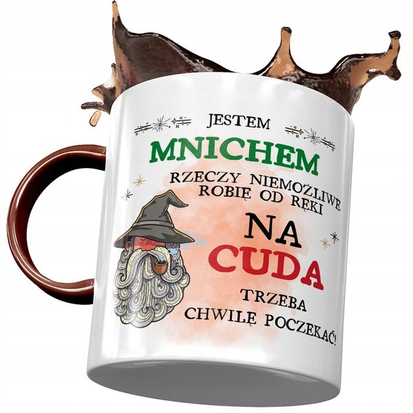 Kubek Bordowy Dla Mnicha Jestem Mnichem Prezent Z Nadrukiem Ze Zdjęciem zdjęcie 1