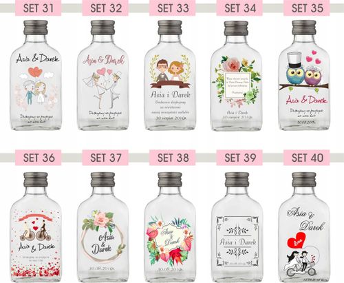 Butelki z nadrukiem NA WESELE PREZENT 100ML 20 szt na Arena.pl