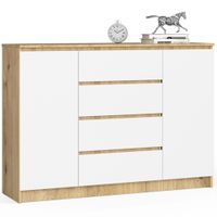 Komoda do sypialni, 4 szuflady, półki, CANTO, 140x40x99 cm,  | TYLETEGOTU