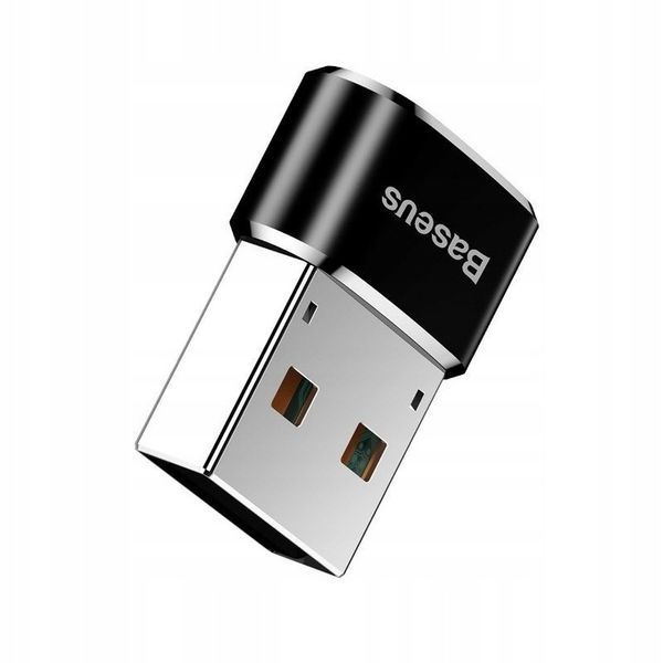 Adapter BASEUS USB-C do USB-A mały 3A Przejściówka nowy kabel do ładowarki zdjęcie 3