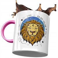 Kubek Różowy Lew Znaki Zodiaku Horoskop Z Nadrukiem Ze Zdjęciem