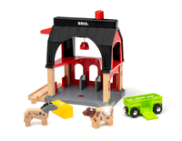 BRIO STODOŁA ZWIERZĘTA WAGONIK RUCHOMY PODNOŚNIK 36012