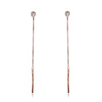 piękne długie kolczyki przewlekane z brylantami - krd2007