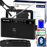 RADIO PRZENOŚNE AM FM KUCHENNE mini BUDOWLANE BLUETOOTH AKUMULATOR USB AUX