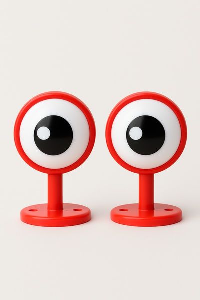 Oczy czerwone do kasku 2 szt zdjęcie 7