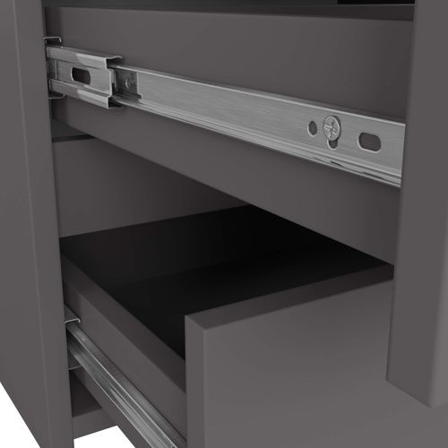 Komoda do salonu CL 100 cm 6 szuflad mała - grafit szary na Arena.pl