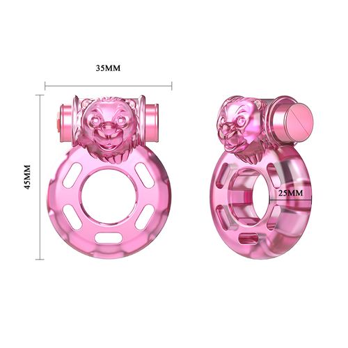 baile   vibrating cock ring bear pink na Arena.pl