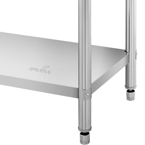 Stół blat roboczy stalowy nierdzewny przyścienny z rantem 2 półki 200x60cm na Arena.pl