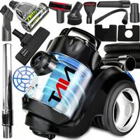 MOCNY ODKURZACZ CYKLONOWYTAIA BEZWORKOWY HEPA 3L NADMUCH ZESTAW 10 SSAWEK