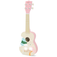 Drewniane Ukulele Gitara dla Dzieci Różowa CLASSIC WORLD Książka z Nutami