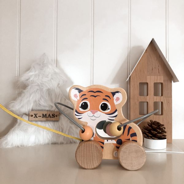 JOUECO : Drewniany labirynt przeplatanka tygrysek zdjęcie 1