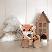 JOUECO : Drewniany labirynt przeplatanka tygrysek