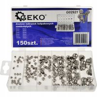 Zestaw nakrętek kołpakowych zamkniętych GEKO M3-M10 150 szt G02921