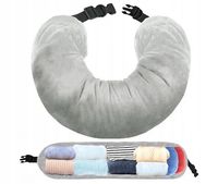 PODUSZKA PODRÓŻNA DO WYPCHANIA Z MIEJSCEM NA UBIÓR 2W1 DARMOWY BAGAŻ