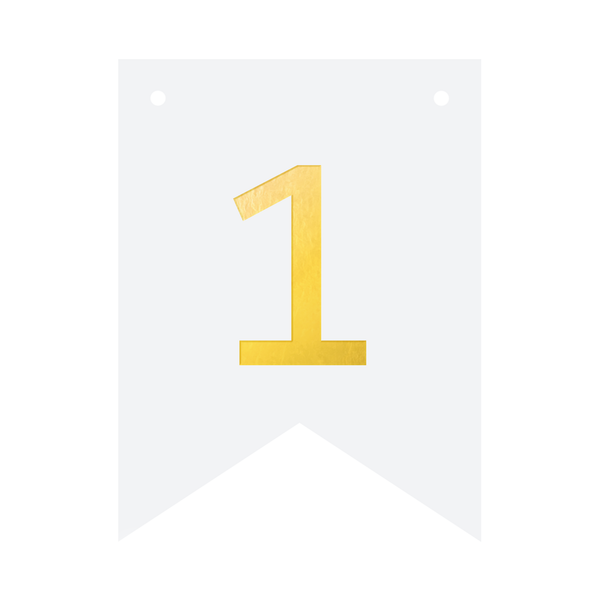 Baner DIY 16 cm - cyfra 1 zdjęcie 1