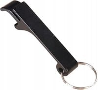 Otwieracz do Butelek Brelok Aluminium Czarny Mały Lekki Uniwersalny