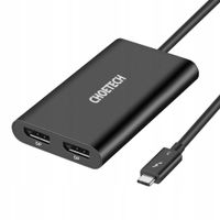 Rozdzielacz USB-C Thunderbolt 3 - 2x DP 4K 60Hz