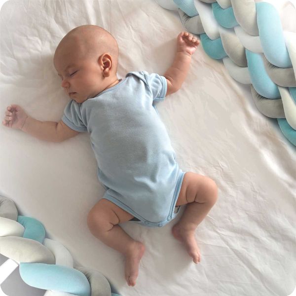 Otulacz do łóżeczka Ricokids 2m - niebiesko-szary zdjęcie 5