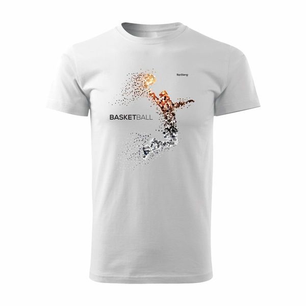 Koszulka do koszykówki basketball koszykówka do kosza męska biała REGULAR M zdjęcie 1
