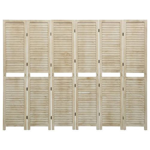 Parawan pokojowy, 6-panelowy, 210x165 cm, drewno paulowni na Arena.pl