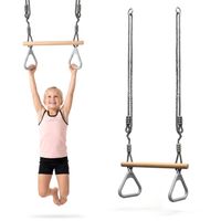 Trapez gimnastyczny HyperMotion z obręczami, regulowane liny 94-160 cm