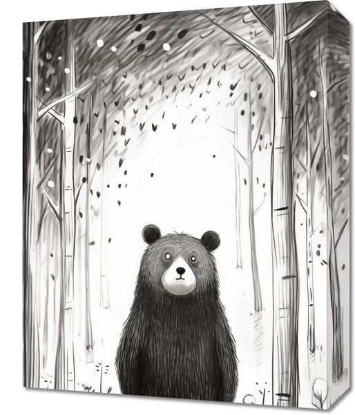 Obraz 40x50cm Ciekawski Miś zdjęcie 1