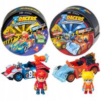 T-RACERS TURBO WHEEL 2 AUTKA NIESPODZIANKI 2 FIGURKI ZESTAW SERIA 1 + 2
