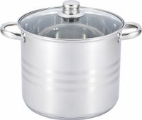 2 x GARNEK TRADYCYJNY STALOWY Z POKRYWKĄ WYSOKI KOCIOŁEK ROSOŁOWY 28CM 13 L