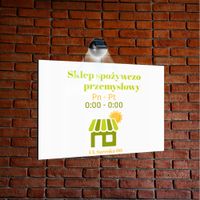 nadruk UV TABLICZKA reklamowa z lampą SZYLD 40x30 SKLEP SPOŻYWCZY