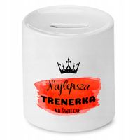 Dla Trenera Prezent Skarbonka Najlepsza Na Świecie Z Nadrukiem Ze Zdjęciem