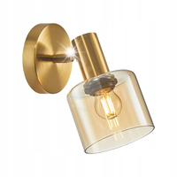 KINKIET LAMPA ITALUX SANTIA WL-65342-1 BRO+AMBER