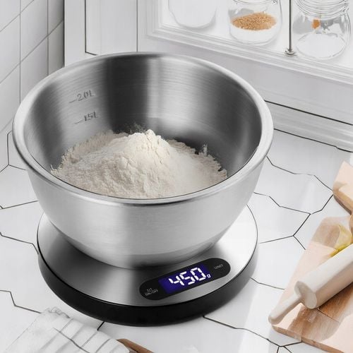 WAGA KUCHENNA ELEKTRONICZNA PRECYZYJNA Z MISĄ SREBRNA LCD 1G / 5KG na Arena.pl