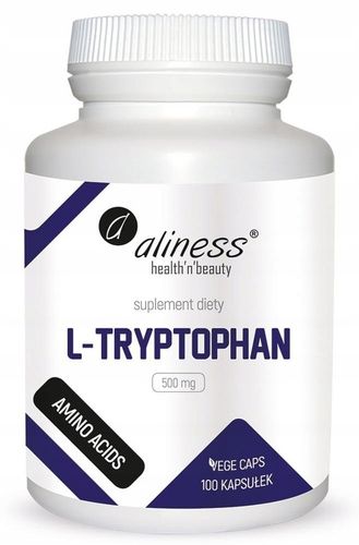 Aliness L-TRYPTOFAN Tryptophan 500 mg 100 kaps DOBRY SEN STRES na Arena.pl
