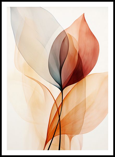 Plakat 64x90cm Eteryczne Liście zdjęcie 3