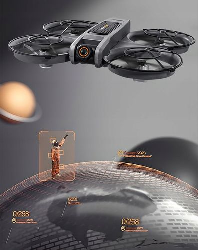 DRON KONTROLER Z LCD 2 kamery SILNIK BEZSZCZOTKOWY ZABAWKA 135G WIFI 3x AKU na Arena.pl