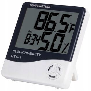 Zegar LCD z termometrem i higrometrem