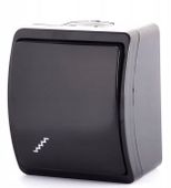 Koala łącznik schodowy natynkowy IP44 czarny 153-05