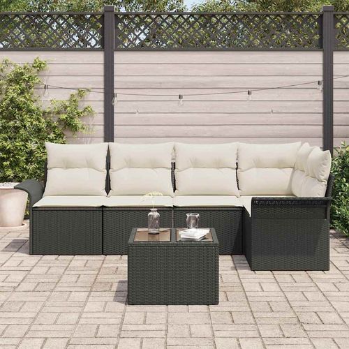 Zestaw Sof na Ogród 6 pcs 242.5 x 132.5 x 85 cm Polirattan na Arena.pl