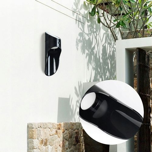 Lampa kinkiet zewnętrzny solarny LED czarny/szary na Arena.pl