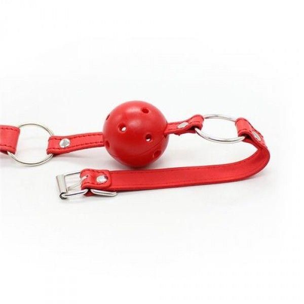 Knebel-Breathable Ball Gag (Rosso) zdjęcie 4