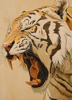 Plakat 13x18cm Majestatyczny Ryk Tygrysa