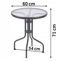 Zestaw mebli ogrodowych stolik ogrodowy okrągły + 2 krzesła taras balkon