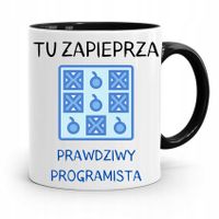 Kubek Czarny Informatyka Programisty Tu Zapieprza Z Nadrukiem Ze Zdjęciem