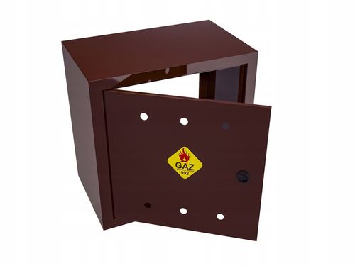 SKRZYNKA GAZOWA 60x60x25 SZAFKA STANDARD NA ZAWÓR GAZ KOLOR BRĄZOWY na Arena.pl