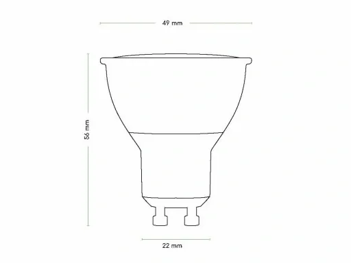 10x Żarówka LED GU10 5W 6500K biała zimna 400lm zdjęcie 4