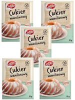 Cukier waniliowy bezglutenowy wanilinowy do deserów ciasta porcja na 1kgceliko polski 5x32g