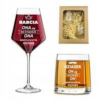 ZESTAW PREZENT NA DZIEŃ BABCI I DZIADKA KIELISZEK + SZKLANKA dla Dziadków